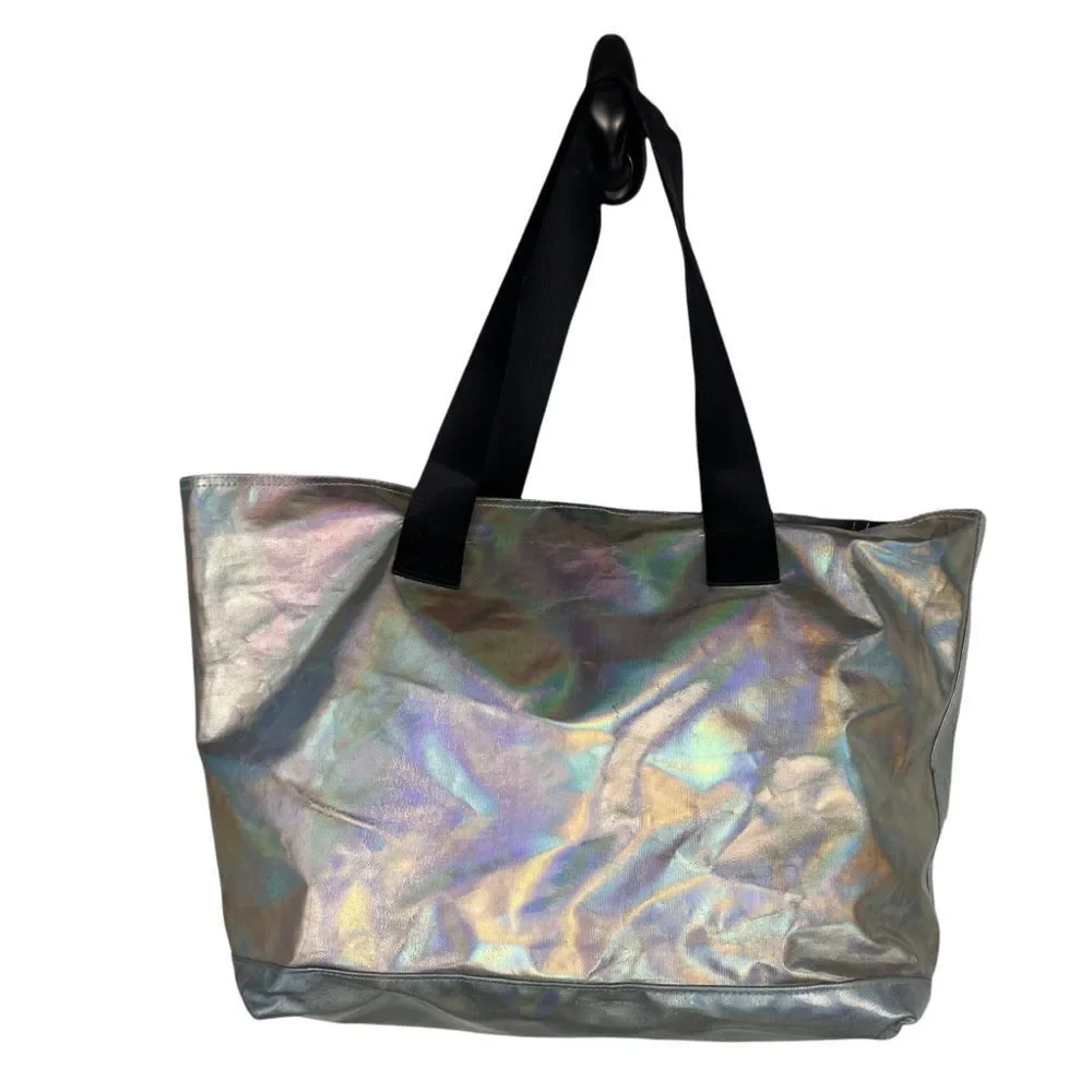 VS Pink holographic iridescent bag